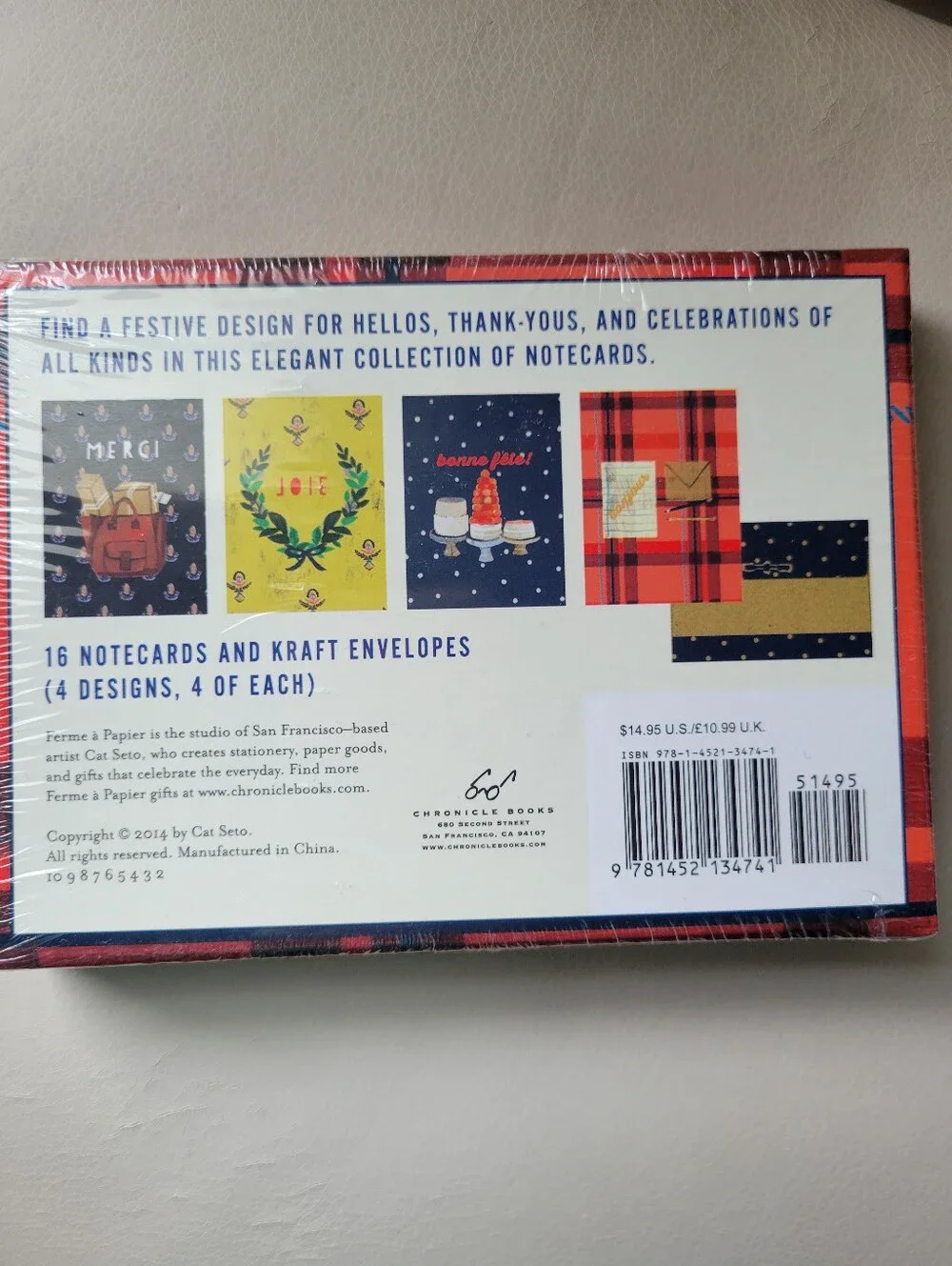 Joie du Jour Notecards 16ct NWT/NIB Cat Seto Art ~ All Occasion Greeting Cards